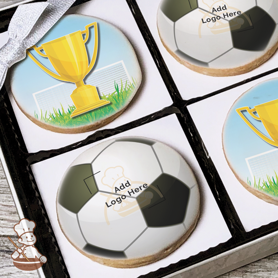 Soccer Ball Logo Cookie Gift Box (Round)