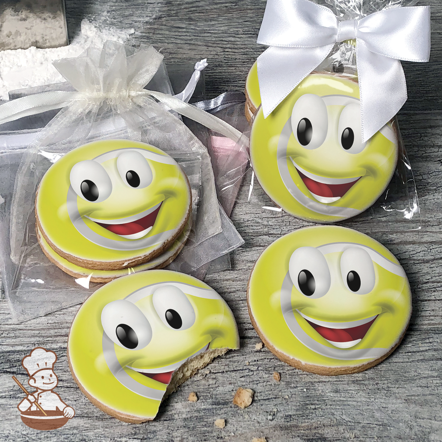 Tennis Ball Cookies (Round)