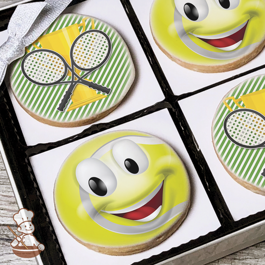 Tennis Ball Cookie Gift Box (Round)