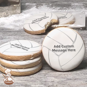 Volleyball Custom Message Cookies (Round)