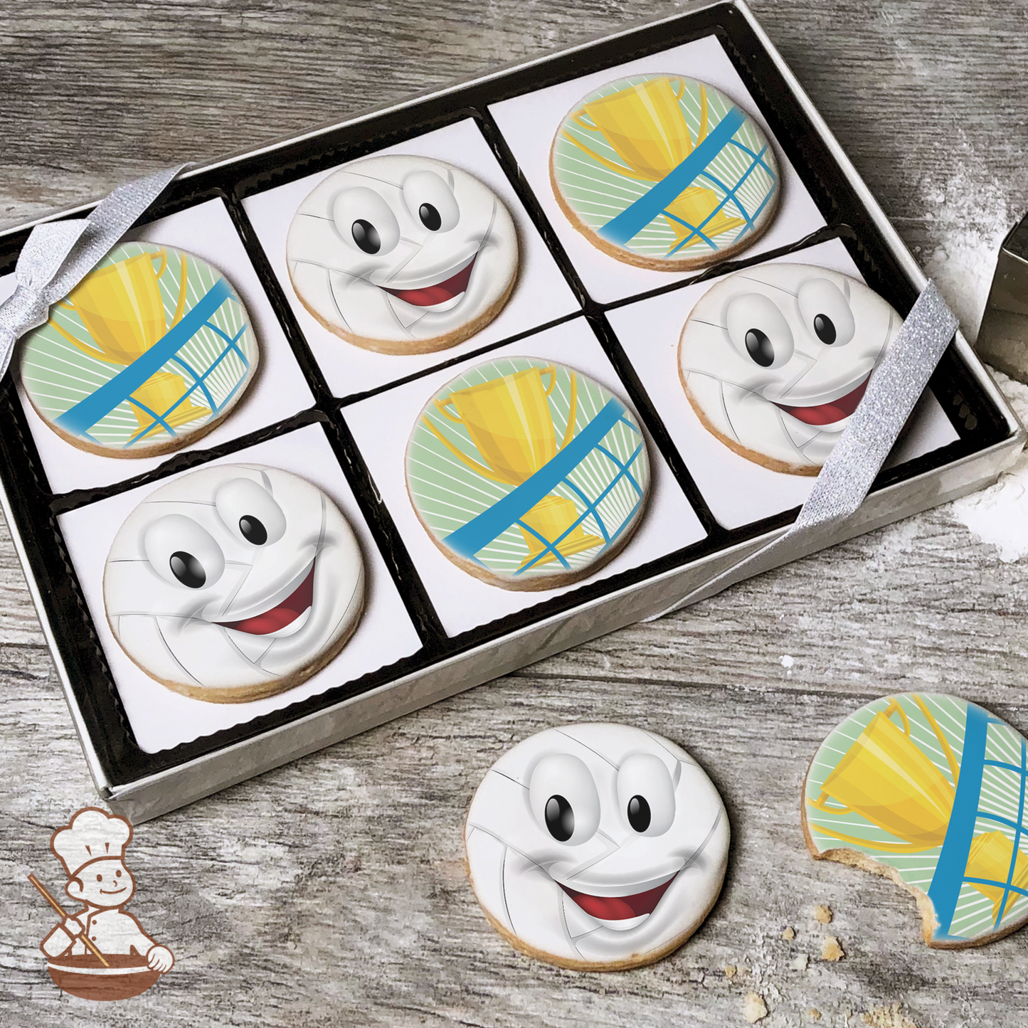 Volleyball Cookie Gift Box (Round)