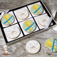 Load image into Gallery viewer, Volleyball Logo Cookie Gift Box (Round)