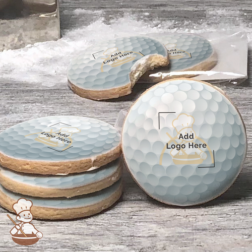 Golf Ball Logo Cookies (Round)