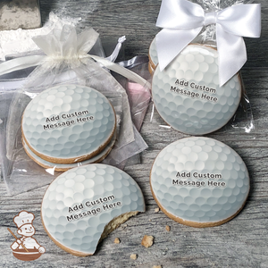 Golf Ball Custom Message Cookies (Round)