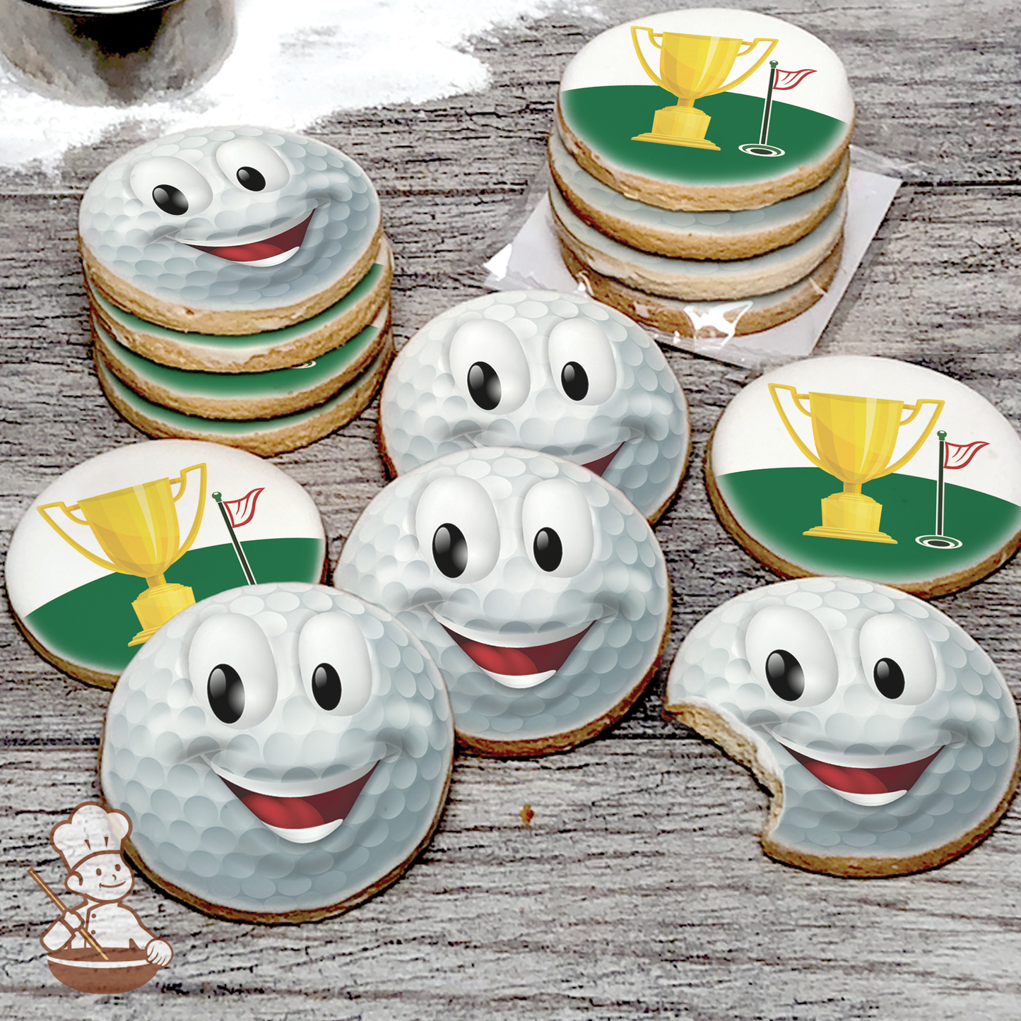 Golf Ball Cookie Set (Round)