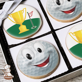Golf Ball Cookie Gift Box (Round)