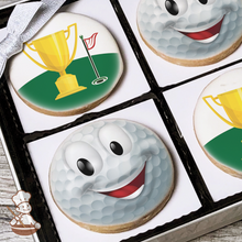 Load image into Gallery viewer, Golf Ball Cookie Gift Box (Round)