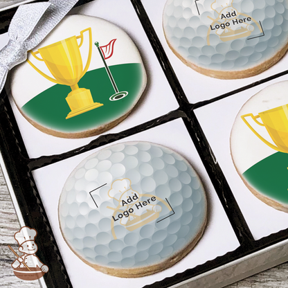 Golf Ball Logo Cookie Gift Box (Round)