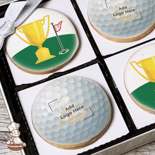 Load image into Gallery viewer, Golf Ball Logo Cookie Gift Box (Round)