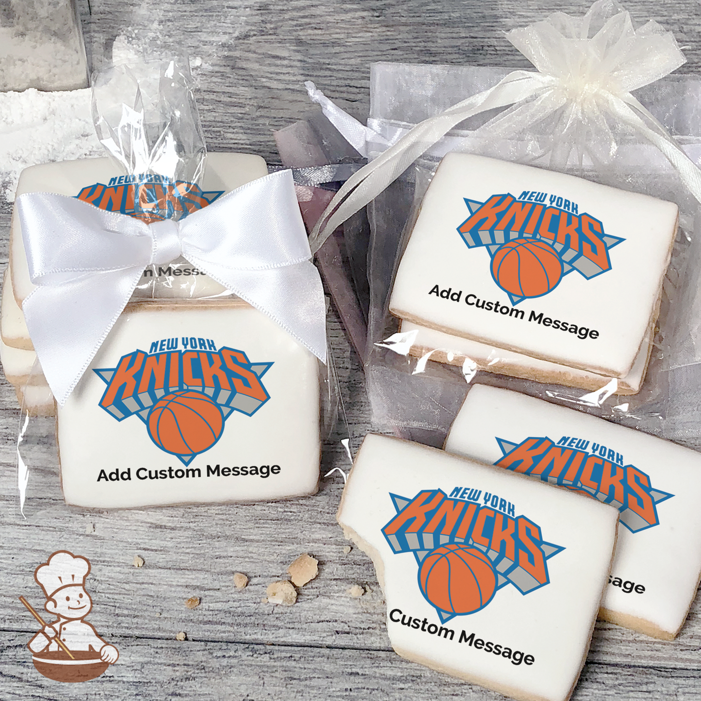 NBA New York Knicks Custom Message Cookies | Freedom Bakery