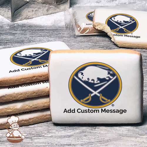 NHL Boston Sabres Custom Message Cookies (Rectangle)