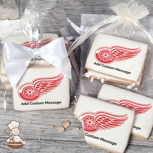 Load image into Gallery viewer, NHL Detroit Red Wings Custom Message Cookies (Rectangle)