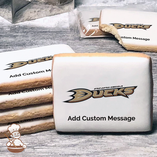 NHL Anaheim Ducks Custom Message Cookies (Rectangle)