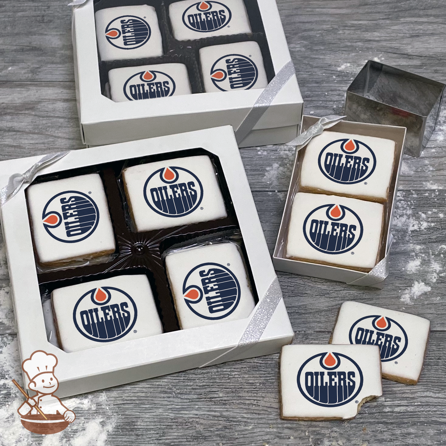 NHL Edmonton Oilers Cookie Gift Box (Rectangle)