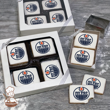 Load image into Gallery viewer, NHL Edmonton Oilers Cookie Gift Box (Rectangle)