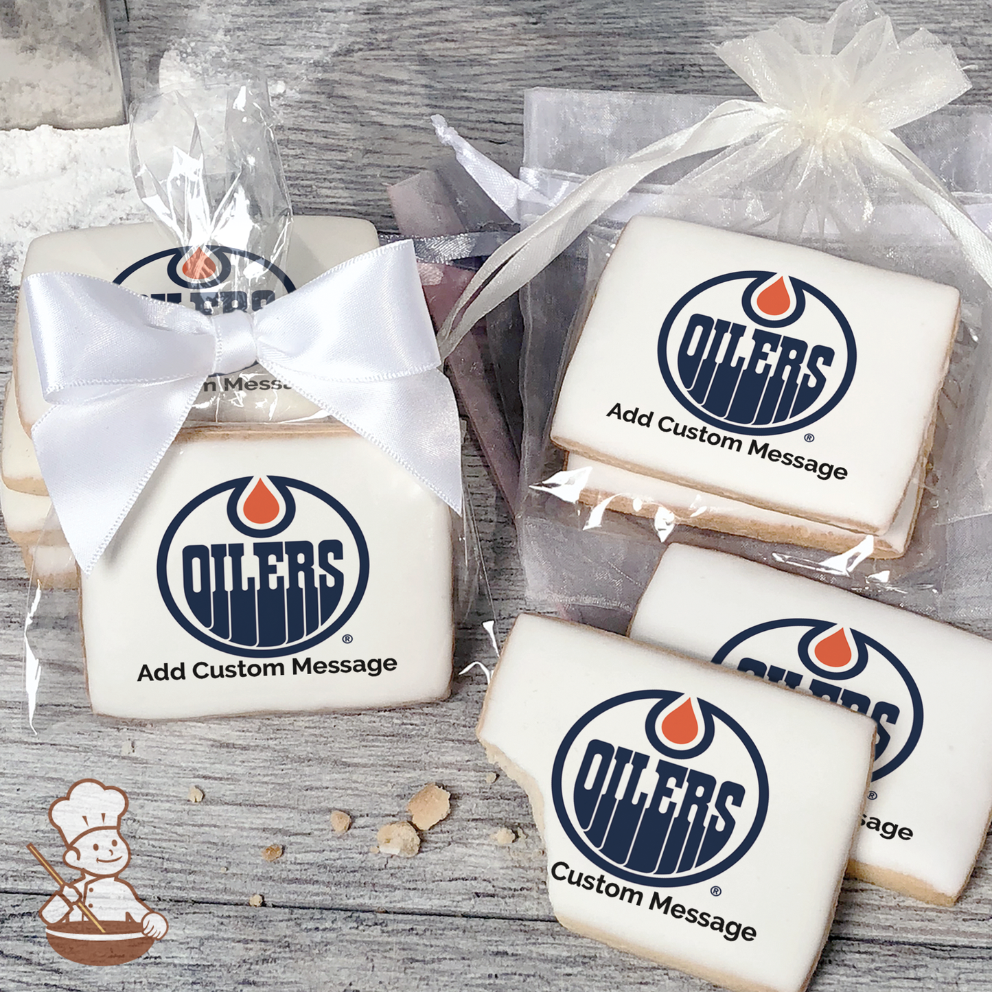 NHL Edmonton Oilers Custom Message Cookies (Rectangle)