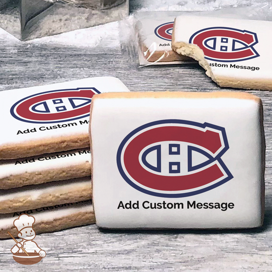 NHL Montreal Canadiens Custom Message Cookies (Rectangle)