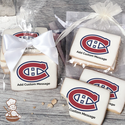 NHL Montreal Canadiens Custom Message Cookies (Rectangle)