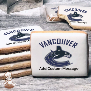 NHL Vancouver Canucks Custom Message Cookies (Rectangle)