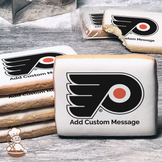 NHL Philadelphia Flyers Custom Message Cookies (Rectangle)