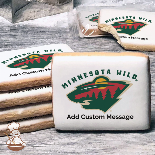 NHL Minnesota Wild Custom Message Cookies (Rectangle)