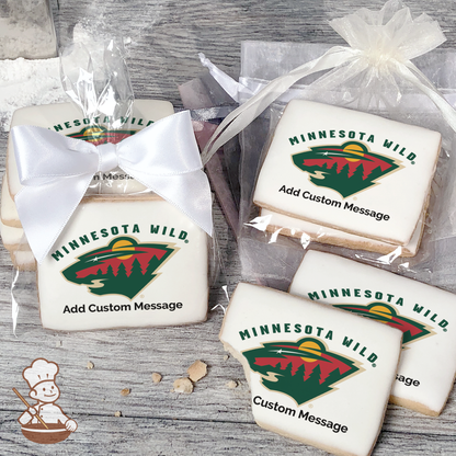NHL Minnesota Wild Custom Message Cookies (Rectangle)