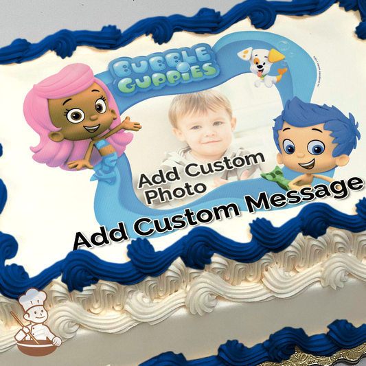 Bubble Guppies Gil Molly and Bubble Puppy Custom Photo Cake