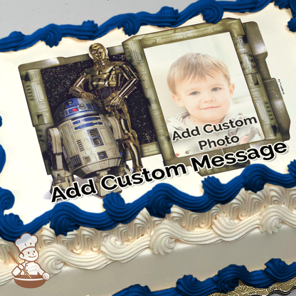 Star Wars R2-D2 and C-3PO Custom Photo Cake