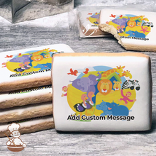 Load image into Gallery viewer, Baby Shower Noahs Ark Custom Message Cookies (Rectangle)