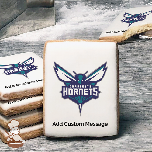 NBA Charlotte Hornets Custom Message Cookies (Rectangle)