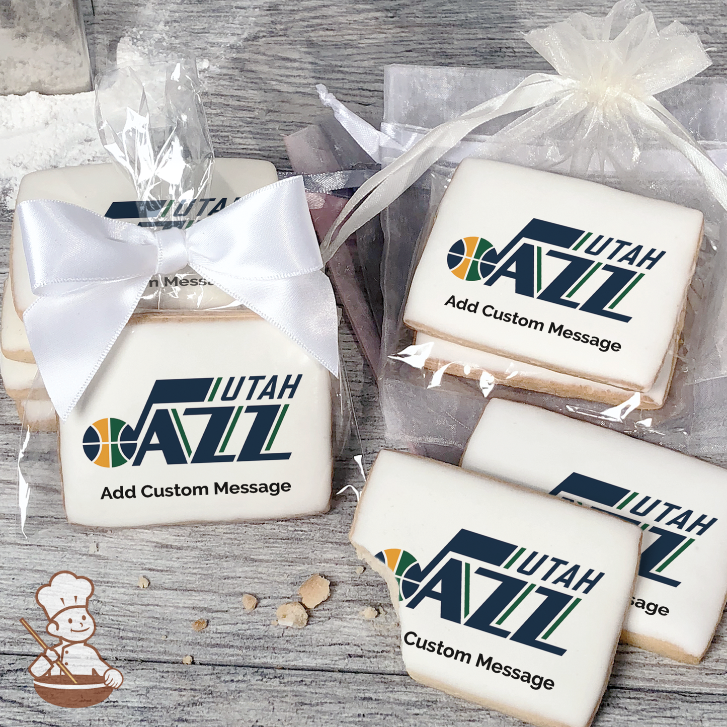 NBA Utah Jazz Custom Message Cookies (Rectangle)