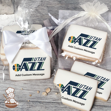 Load image into Gallery viewer, NBA Utah Jazz Custom Message Cookies (Rectangle)