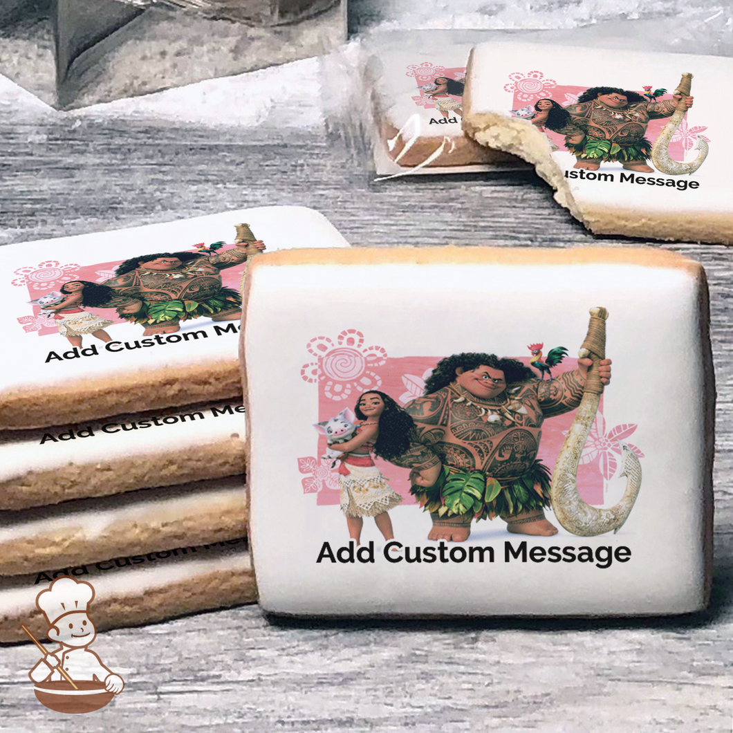 Moana We Know the Way Custom Message Cookies (Rectangle)