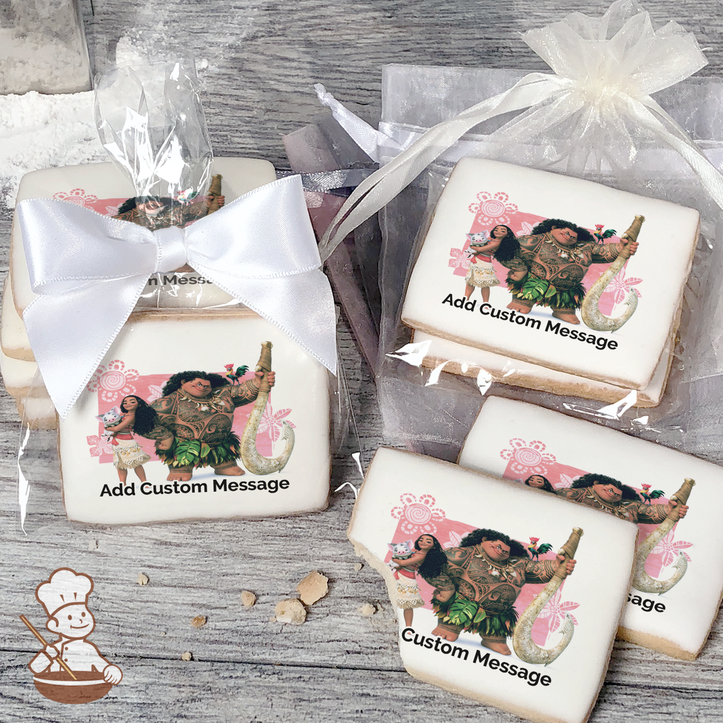 Moana We Know the Way Custom Message Cookies (Rectangle)