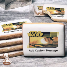 Load image into Gallery viewer, Star Wars Rey Custom Message Cookies (Rectangle)