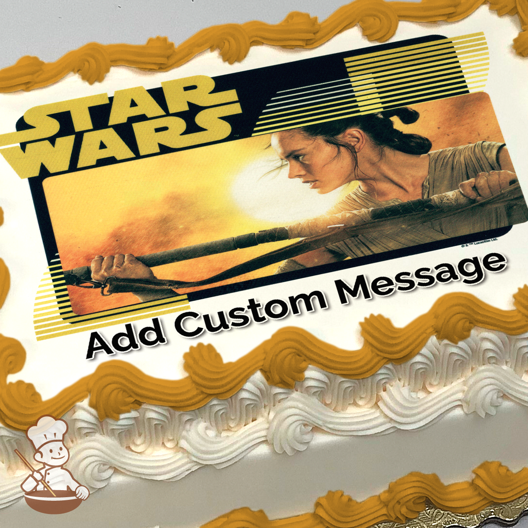 Star Wars Rey Photo Cake