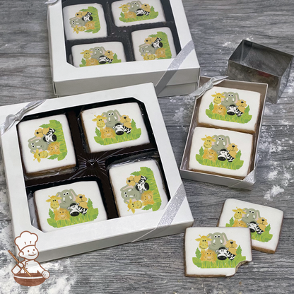Jungle Animals Cookie Gift Box (Rectangle)