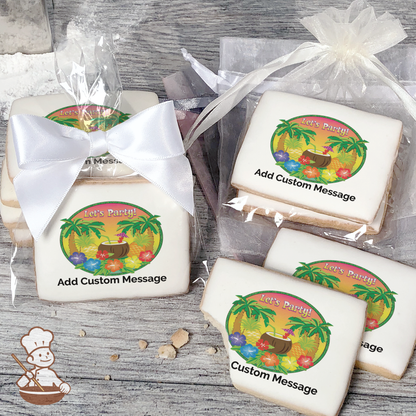 Lets Party Custom Message Cookies (Rectangle)