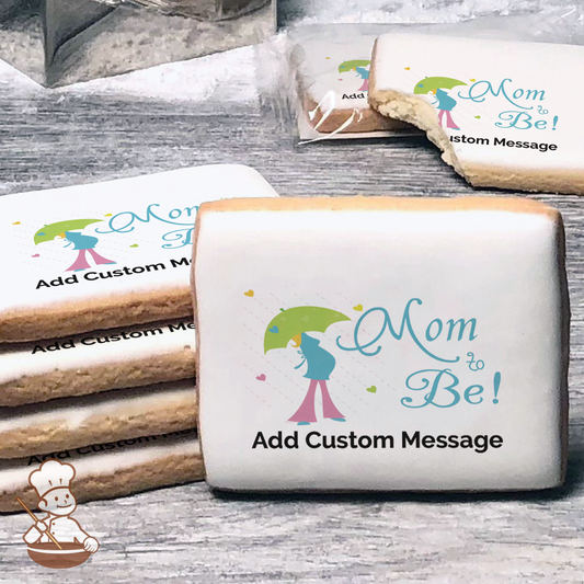 Mom To Be Custom Message Cookies (Rectangle)