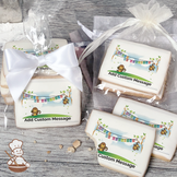 1st Birthday Monkeys Custom Message Cookies (Rectangle)