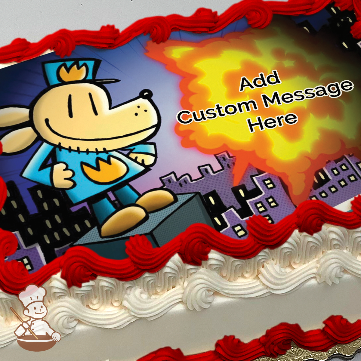 Dog man birthday cake outlet