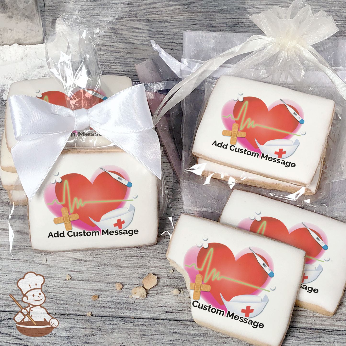 Nurse Custom Message Cookies (Rectangle)