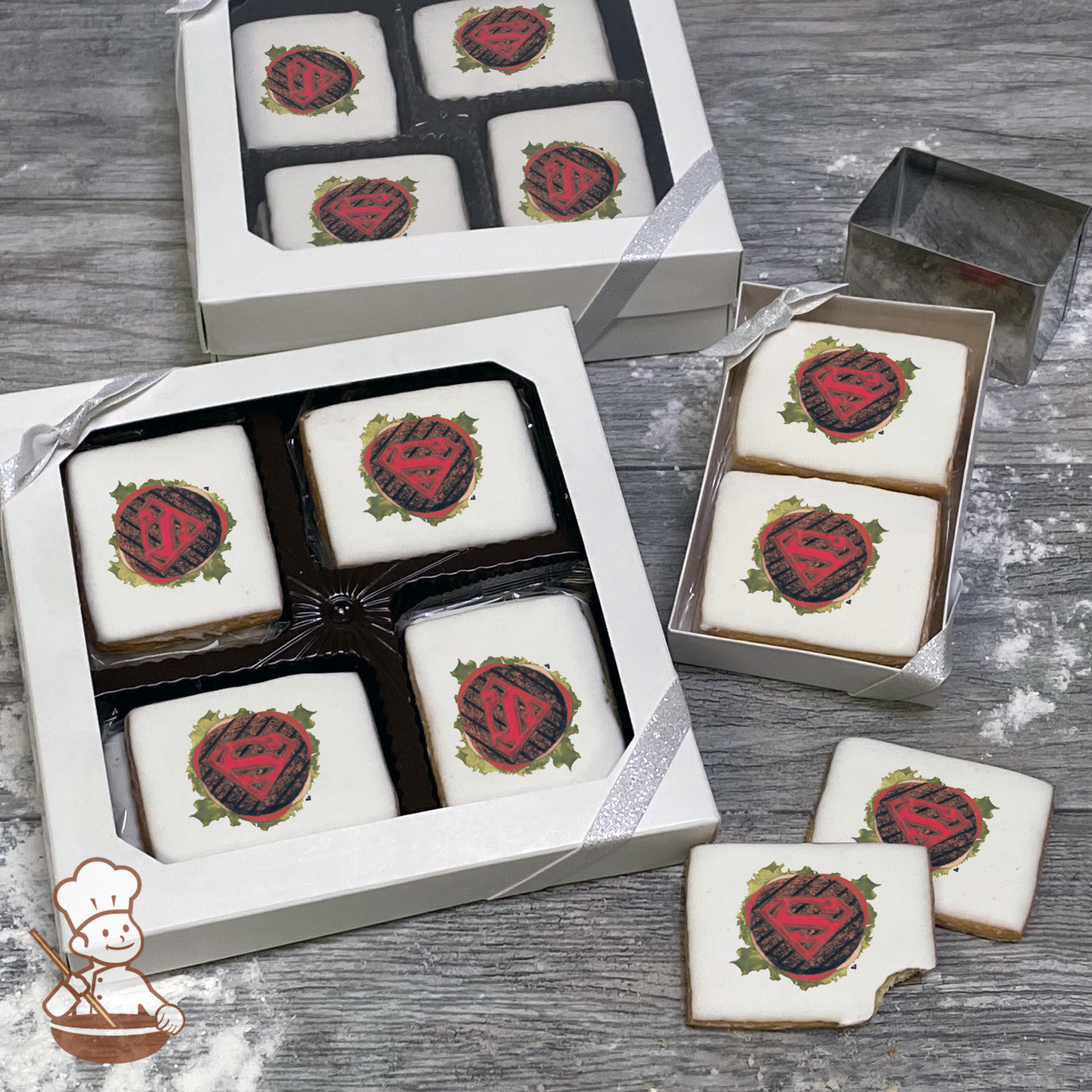 Superman Grillin Superman Cookie Gift Box (Rectangle)