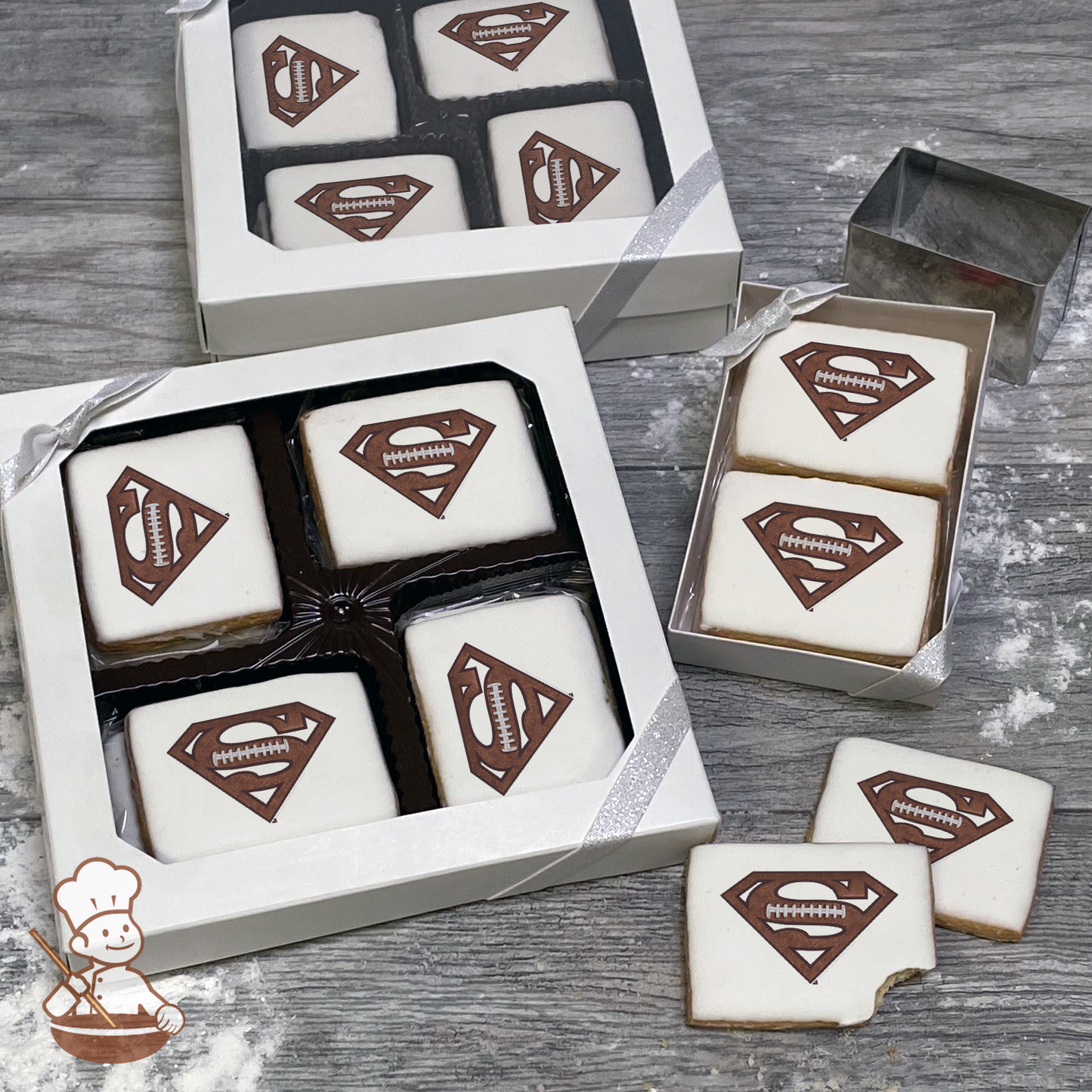 Superman Touchdown Superman Cookie Gift Box (Rectangle)