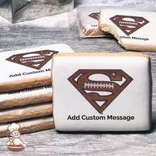 Load image into Gallery viewer, Superman Touchdown Superman Custom Message Cookies (Rectangle)