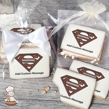 Load image into Gallery viewer, Superman Touchdown Superman Custom Message Cookies (Rectangle)