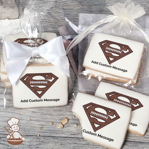 Superman Touchdown Superman Custom Message Cookies (Rectangle)