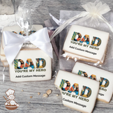 Superman DAD You're My Hero Custom Message Cookies (Rectangle)