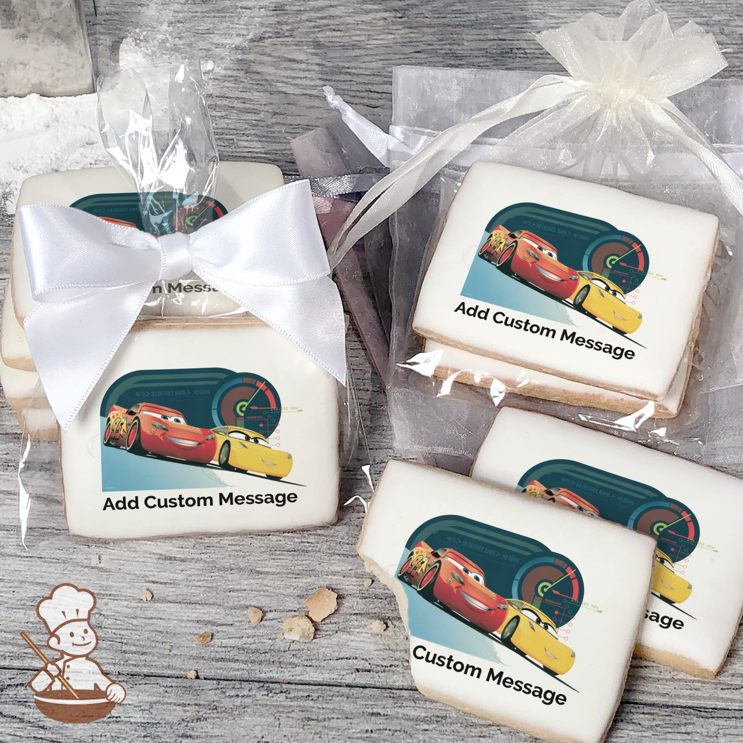 Cars 3 Race Ready Custom Message Cookies (Rectangle)
