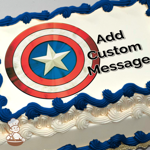 Marvels Avengers Captain America Icon Photo Cake